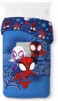 Jay Franco Marvel Spidey and His Super Friends Vroom viengulės patalynės užvalkalų komplektas su pagalvės užvalkalu 80 x 80 cm, 100% medvilnė, šilta Marvel patalynė
