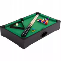 Juodas mini biliardo stalas pool biliardas + priedai