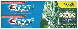 Crest Full Multi Benefit Scope Outlast Whitening dantų pasta, mėtų skonio, 5.8 uncijos (2 pakuotės)