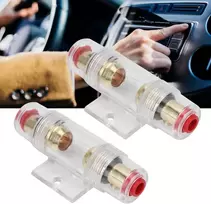 2 vnt. automobilio audio agu saugiklio laikiklis, automobilio audio saugiklių dėžutė su 60a 80a saugiklio laikikliu, skirtas 4 6 8 gabarito laidams 12-24 v