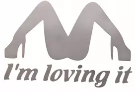 Lipdukas automobiliui Sticker I'm Loving It Moteris ant stiklo Auto