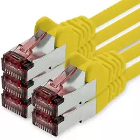 0,5 m geltonas - 5 x ethernet lan cat6 tinklo kabelis sftp pimf patch kabelis 1000mbit/s