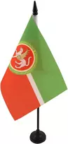 Az flag totorstano respublikos stalo vėliavėlė 13 x 20 cm - totorių stalo vėliavėlė 21 x 14 cm - juodas plastikinis kotelis ir pagrindas