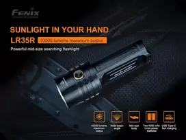 Fenix Lr35r 10000 liumenų itin ryškus žibintuvėlis, įkraunamas žibintas, paieškos ir gelbėjimo žibintas, profesionalus lauko apšvietimo žibintas