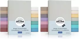 Julius Zöllner jersey paklodė lopšiams 90 x 40 cm ir lopšiui, 100% medvilnė, standard 100 by oeko-tex, šviesiai pilka (2 vnt.)
