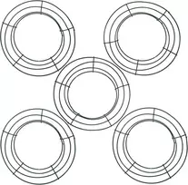 Exceart 5 x 20 cm metalinės vielos vainiko žiedų rėmas apvalus kalėdinis žalias vainiko rėmas žalias vielos rėmas amatams gėlėms ir metalinis vainiko žiedas "pasidaryk pats" gėlių amatų vielos vainikas