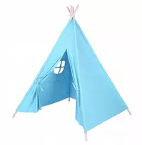 Indėniškas tipis vigvamas palapinė vaikams žaisti namuose sode mėlynas
