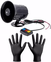 Elektroninis sirenos signalas policijai, ugniagesiams, 12v, 3 tonų