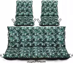 Rattan 100x60x50 2+1 pagalvėlė sodo suolui su egzotišku atlošu