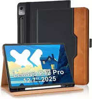 Vkooer dėklas, skirtas Lenovo Tab P12 Pro 12.7 colių 2024 m. su rašiklio laikikliu, aukščiausios kokybės drobės apsauginis dėklas su automatiniu miego/pabudimo režimu, skirtas Lenovo Tab P12 Pro planšetiniam kompiuteriui, juodas