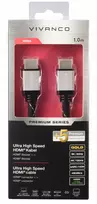Hdmi - hdmi kabelis 1m 2.1 8k60hz earc 48gbit/s hdr10, dts, dolby Vivanco