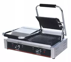 Prima Tech kontaktinis grilis, skrudintuvas, galingas 4400 W, rifliuotas, skirtas bandelėms, panini + dovana