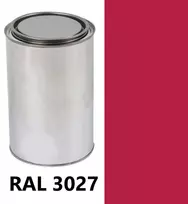 Dažai lakas Ral 3027 aviečių raudonos spalvos pusiau matinis 16-40% vinilo akrilas 1l