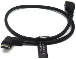 Awaduo 8k hdmi 2.1 kabelis iš vyriško į vyrišką su 90 laipsnių stačiu kampu, itin greitas hdmi 8k@60hz 4k@120hz laidas, hdmi 2.1 kabelis suderinamas su Monitoriumi/projektoriumi/hdtv (0.6m)