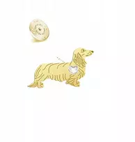 Auksu dengta sagė "ilgiaplaukis taksas" iš sidabro 925