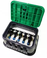 Hunter kolektorius su 6 solenoidiniais ventiliais Pgv ir šulinėliu 20