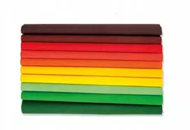 Gofruotas popierius Mix Ruduo 10 Spalvų 25x200cm 10 Rulonų Happy Color