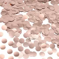 Ruidee 50 g / 1,76 oz metalinio folijos konfeti 15 mm apvalūs popieriniai konfeti blizgučiai dekoratyviniai stalo konfeti balionams, vestuvėms, gimtadieniams (yzx/rožinis auksas)