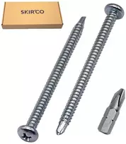 Skir'co (50 vnt.) Gręžimo varžtai 4.8 x 80 mm keptuvės galvutės Phillips Din 7504 N cinkuoti varžtai, skirti metalui