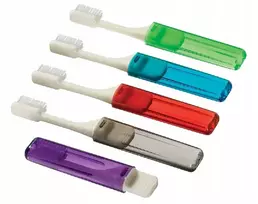 Dantų šepetėlis Oralgen Ortodontinis šepetėlis V-trim Travel, žalias