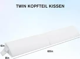 Tanyoo lovos tarpų užpildas ilga trikampė pagalvė su šoninėmis kišenėmis, sulankstoma lovos trikampė pagalvė galvūgaliui, skaitymo pagalvė tarpui tarp jūsų čiužinio ir galvūgalio, queen dydis (60 x 8 x 6)