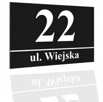Nerūdijančio plieno juoda aliumininė adreso lentelė su namo numeriu