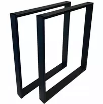 Dzukijos Baldu Fabrikas Juodos metalinės stalo kojos 60x72 cm, 2 vnt., loft stiliaus