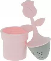 Virdulys Arbatos užplikymo sietelis silikoninis, rožinis