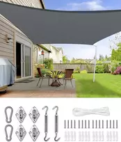 Bigbuy Garden Tiesios formos pavėsinė 2x3m, Hdpe audinys, 95% Uv apsauga, antracito