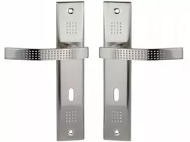 Vds Dotty durų rankena, 72mm atstumas, rakto tipas, satino nikelio apdaila