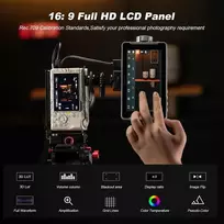 Objektyvas Viltrox Dc-v1 Dcv1 kameros lauko monitorius su jutikliniu ekranu, 5.5 colio 4k Hdmi išorinis kameros monitorius su baterija Full Hd 1920 x 1080 Ips 3d Lut su apsauginiu dangteliu nuo saulės, skirtas Sony Canon Nikon Dslr (dc-550