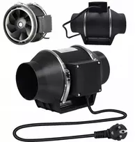 Kanalinis ištraukiamasis ventiliatorius 100mm tylus plastikinis patvarus 30w 220m3/h