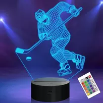 Hokejaus žaidėjo dovanos 3d lempa ledo ritulio Led iliuzijos naktinė lemputė vaikams berniukams vyrams šauni miegamojo dekoracija