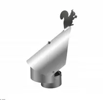 Kamino gaubtas ugniagesys su 180 mm vamzdžiu ant guolio Voverė / Kamino stogelis