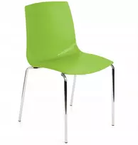 Konferencinė kėdė laukiamajam, virtuvei, valgomajam, plastikas, metalas, žalia
