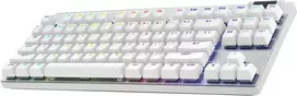 Logitech G Pro X Tkl Lightspeed belaidė žaidimų klaviatūra - balta - Fra Tactile