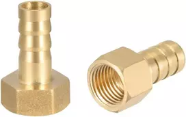 Sourcing map žalvarinis spygliuotas vamzdžio kištuko adapteris 10 mm spygliuotas x 1/4 colio g lizdo vamzdis, 2 vnt.