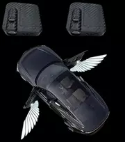 Yufana 2 vnt. automobilio durelių pasveikinimo lemputės, automobilio durelių led logotipo projektoriaus lemputė, led durelių projektoriai, pasveikinimo lemputė (black308)