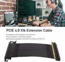Pcie 4.0 X16 Gpu stovas kabelis Rtx 4090 4080 4060 serijoms, Rx 7000 serijoms, lankstus didelės spartos ilgiklis Pci Express grafikos kortelei, Pcie 4.0 ilgiklis (30 cm)