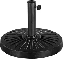 Yaheetech apvalus, dervos pagrindo sodo skėčio stovas, 46 cm, juodas