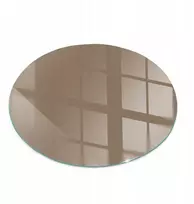 Dekoratyvinė stiklo plokštė po pastatomu pečiumi, ruda, ø 50 cm
