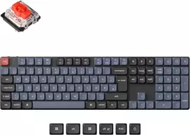 Keychron K5 Pro Qmk/via itin plona belaidė mechaninė klaviatūra, De-iso pilno dydžio programuojama bluetooth/laidiniu ryšiu Rgb Hot-swappable Gateron Low Profile Raudona Switch