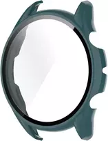Feysentoe dėklas su stikliniu ekrano apsaugos elementu, suderinamas su Amazfit Gtr 3/gtr 3 Pro apsauginiu dėklu (žalias)