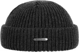 Stetson Nashville vyriška megzta docker kepurė – vienas dydis (54–60 cm) – pagaminta iš 100% merino vilnos – pagaminta Italijoje – riboto mezgimo vilnonė kepurė – vyriška kepurė rudeniui/žiemai
