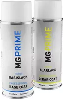 Mg prime purškiamų dažų rinkinys ral 1035 pearl beige/pearl beige matinio pagrindo sluoksnio skaidrus lakas purškiamas flakonas 400 ml