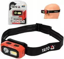 Yato įkraunamas galvos žibintas 480lm aku judesio jutiklis lempa yt-08592