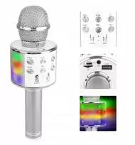 Karaoke mikrofonas su Bt garsiakalbiu Mp3 Rec Led