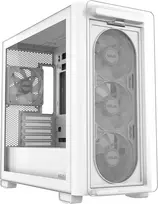 Asus A23 Plus Tg Argb Baltas Microatx kompiuterio korpusas - iš anksto įdiegti Argb ventiliatoriai, tinklelio priekinis skydelis, paslėpto prievado pagrindinė plokštė, suderinama su 360 mm radiatoriais, 380 mm vaizdo plokštėmis, baltas