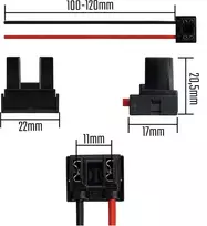 L&p Car Design H7 lemputės lizdas su laidu, kampuotas, Px26d