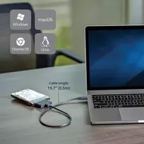 Startech.com Usb C į Sata adapterio kabelis 2.5 colio Ssd/hdd diskams - Usb 3.1 (10Gbit/s) - suderinamas su Thunderbolt 3 - Sata I/ii/iii (usb31csat3cb)